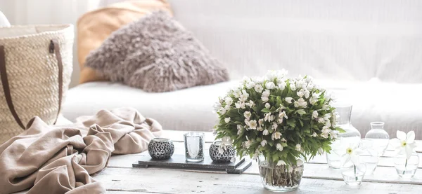 Still life interior details in the living room and decor — Stock Photo, Image