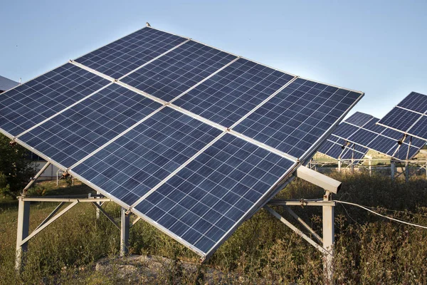 Photovoltaics in solar power station energy from natural. Stock Image