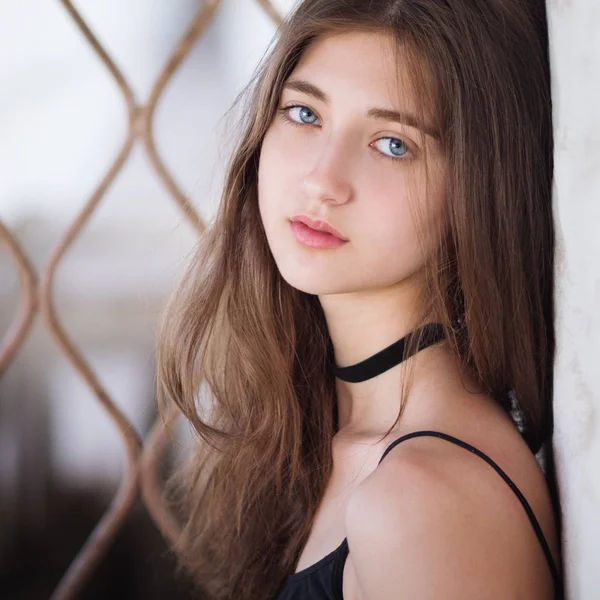 Güzel Bir Genç Kızın Portresi Stok Resim