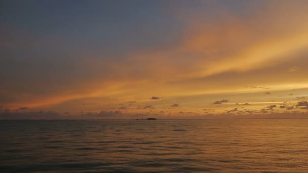 Schöner Sonnenuntergang Meer — Stockvideo