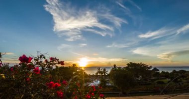 Zanzibar 'da güzel Timelapse günbatımı.
