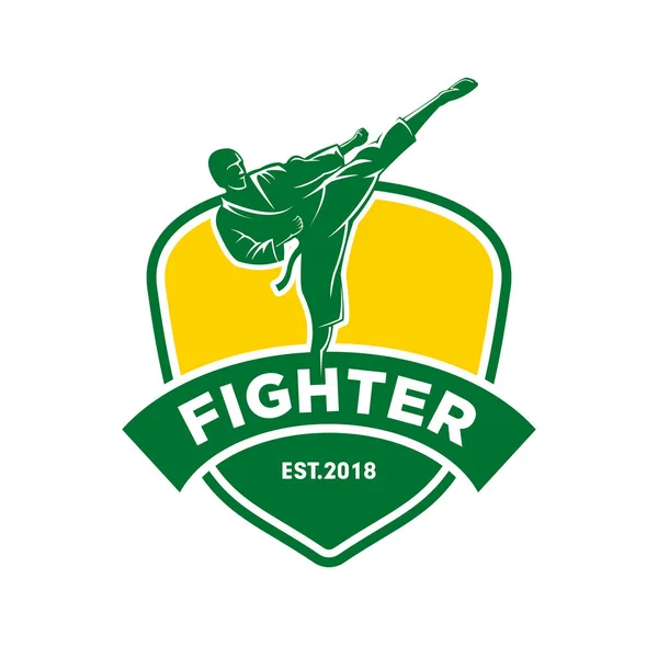 Logo Boxeo Logo Luchador — Vector de stock