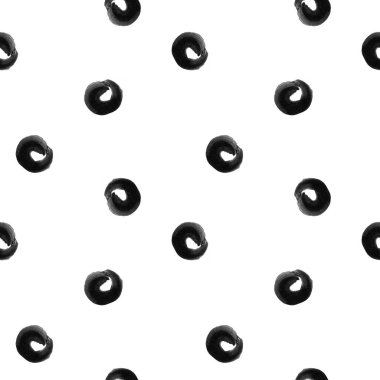 Serbest biçimli dairelerle el boyaması dikişsiz desen. Sarma, kağıt, kumaş, tekstil için iyi.