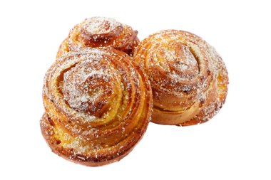Dekorasyon, üzerinde beyaz izole ile buns kümesi