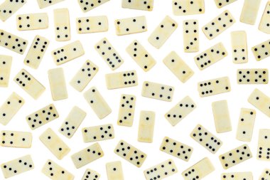 Set domino oyunu, üzerinde beyaz izole