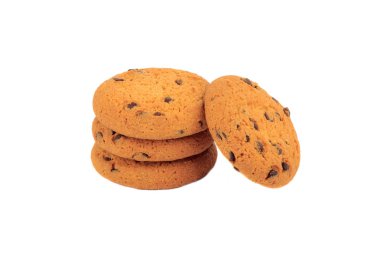 İzole çikolata parçaları ile el yapımı yulaf tanımlama