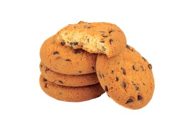 İzole çikolata parçaları ile el yapımı yulaf tanımlama