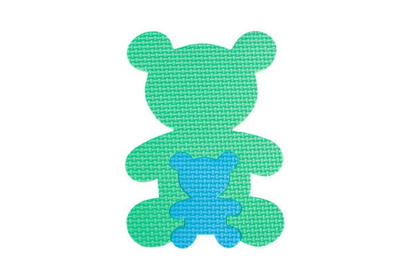Зображення іграшкового ведмедя і плюшевого ведмедя, ізольовані, білий фон — стокове фото