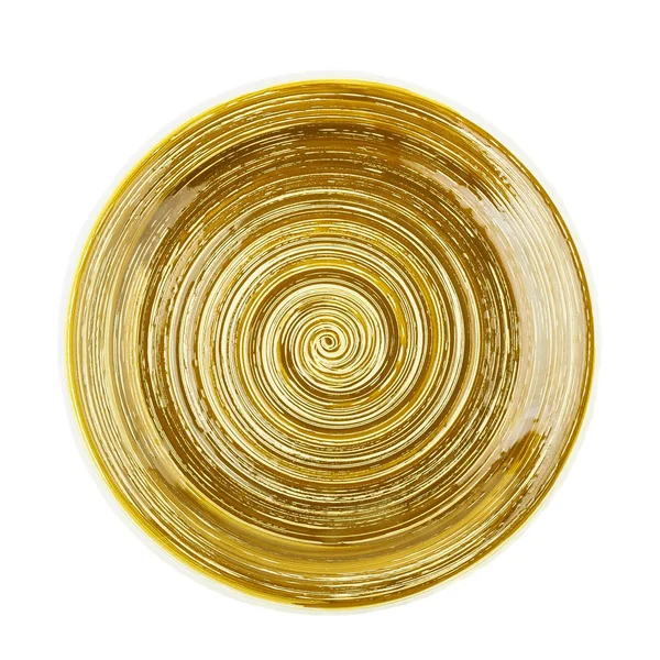 Color salvia placa de cerámica redonda con patrón en espiral, aislado —  Fotos de Stock