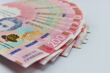 200 hryvnianın arka planı, iş konsepti