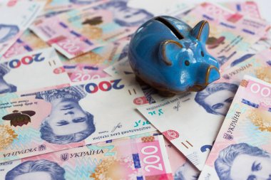 Kumbaralı 200 hryvnianın geçmişi, iş konsepti.