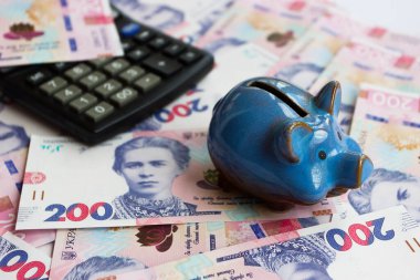 Kumbaralı 200 hryvnianın geçmişi, iş konsepti.