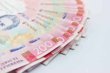 200 hryvnianın arka planı, iş konsepti