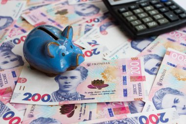 Kumbaralı 200 hryvnianın geçmişi, iş konsepti.