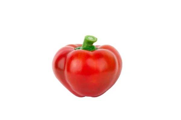 Red Raw Bell Pepper White Background — Stock Photo, Image