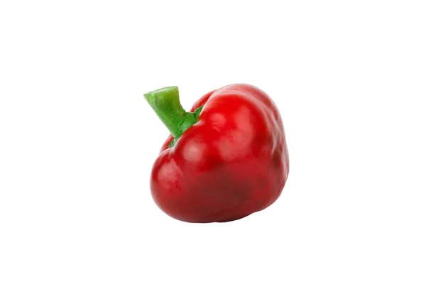 Czerwony Surowy Papryka Białym Tle — Zdjęcie stockowe