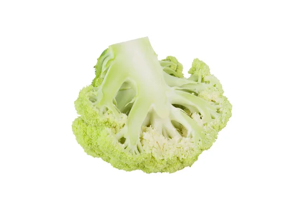 Coliflor Verde Claro Aislada Sobre Fondo Blanco — Foto de Stock