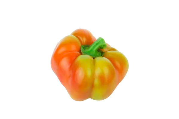 Gekleurde Rauwe Paprika Witte Achtergrond — Stockfoto