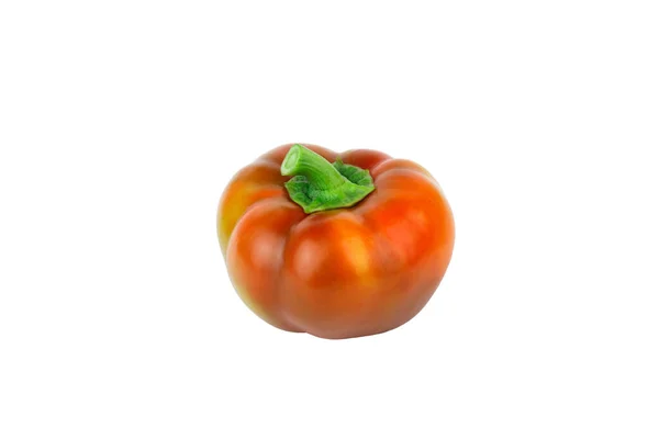 Gekleurde Rauwe Paprika Witte Achtergrond — Stockfoto