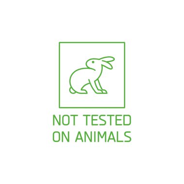 Vektör logo, rozet ve doğal ve organik ürünler için simge. Hayvanlar işareti tasarım üzerinde test değil. Sağlıklı ürün simgesi.