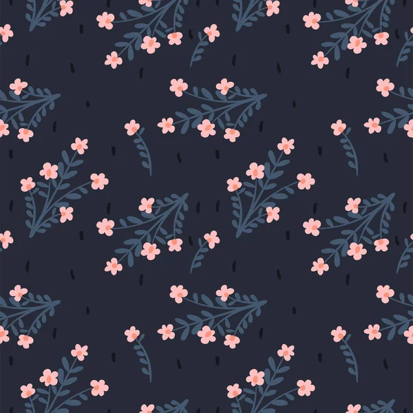 Векторный цветочный абстрактный бесшовный рисунок. Фон для бумаги, обложки, ткани, текстиля. Розовые цветы . — стоковый вектор