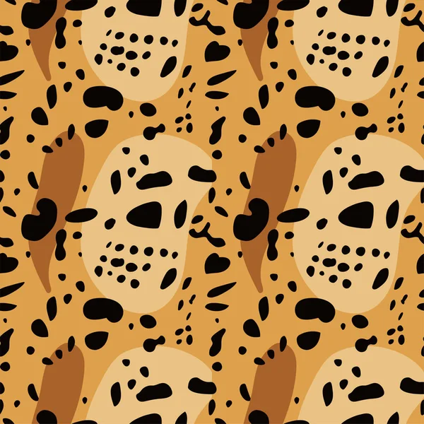 Impresión de animales vectoriales. Patrón sin costura de leopardo para textil, embalaje, fondo de página web . — Archivo Imágenes Vectoriales