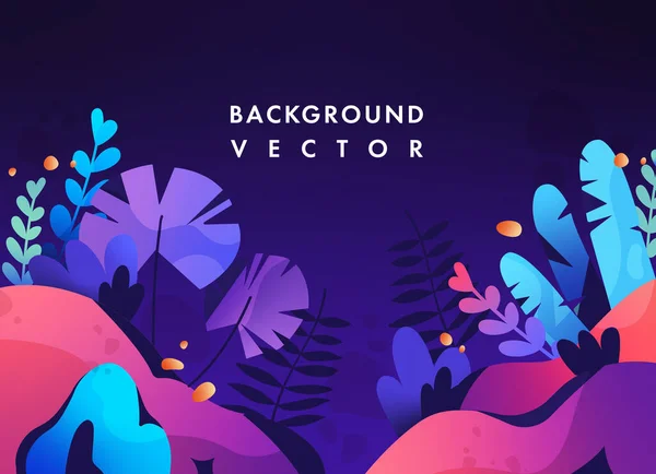 Vector illustration with bright gradient colors - background with tenplate text Can be used for posters, placards, brochures, banners, web pages, headers, covers. — Stock Vector