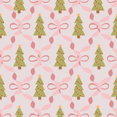 Noel ağaçlarını süsleyen dekoratif desen