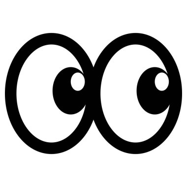 Cute black eye icon Eye parts