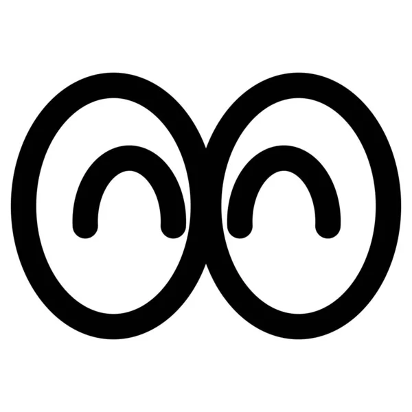 Happy and delighted eye icon illustration