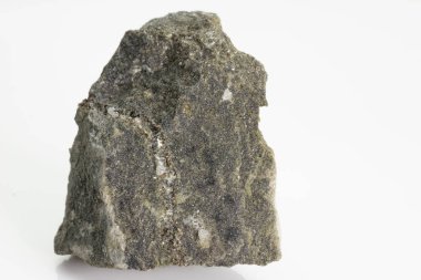 Biotite bir ortak phyllosilicate Mika grubundan Vesuvius Volkanı, Napoli, İtalya, beyaz bir arka plan izole içinde mineraldir