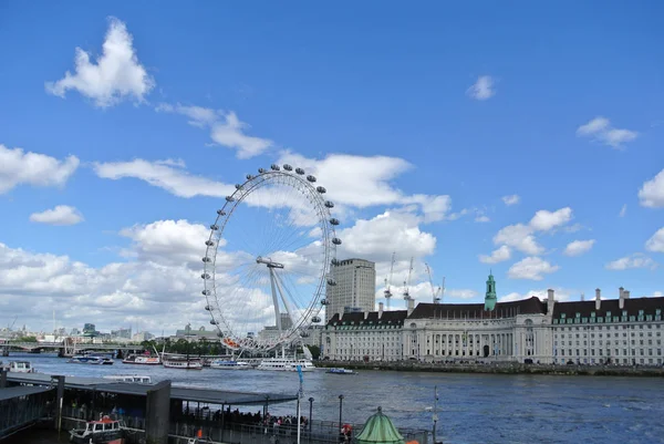 Londyn Wielka Brytania Lipca 2016 Widok London Eye — Zdjęcie stockowe