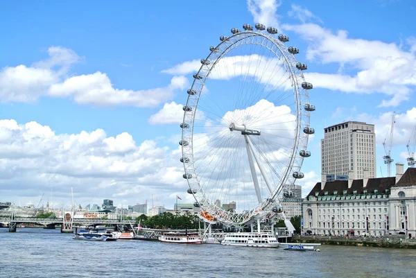 Londyn Wielka Brytania Lipca 2016 Widok London Eye — Zdjęcie stockowe