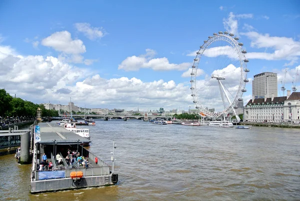 London United Kingdom July 2016 View London Eye — стоковое фото