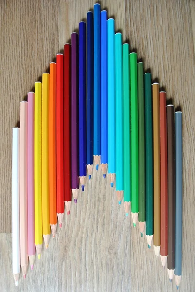 Composition Des Crayons Couleur — Photo