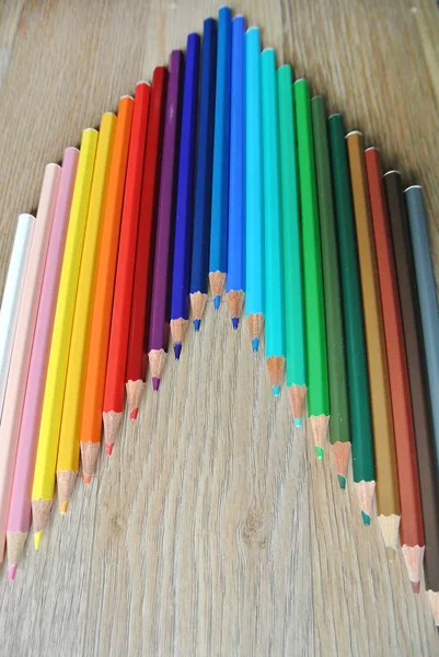 Σύνθεση Χρωματιστά Μολύβια — Φωτογραφία Αρχείου