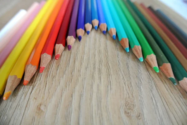 Composición Lápices Colores — Foto de Stock