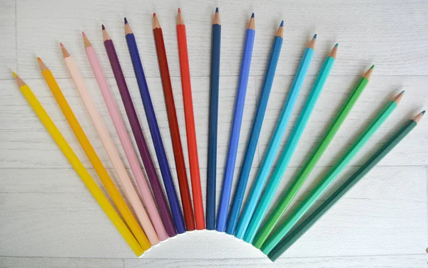 Composition Des Crayons Couleur — Photo