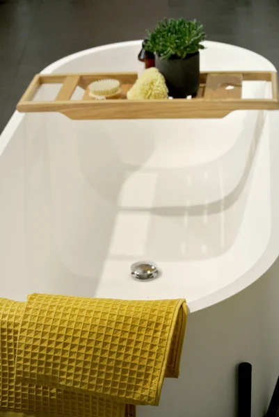 Detalhe Banheiro Com Banheira — Fotografia de Stock