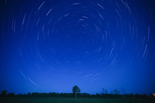 Rastro Estrellas Noche — Foto de Stock