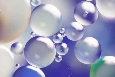 renkli balon su içinde