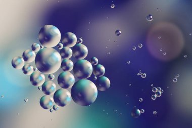 renkli balon su içinde