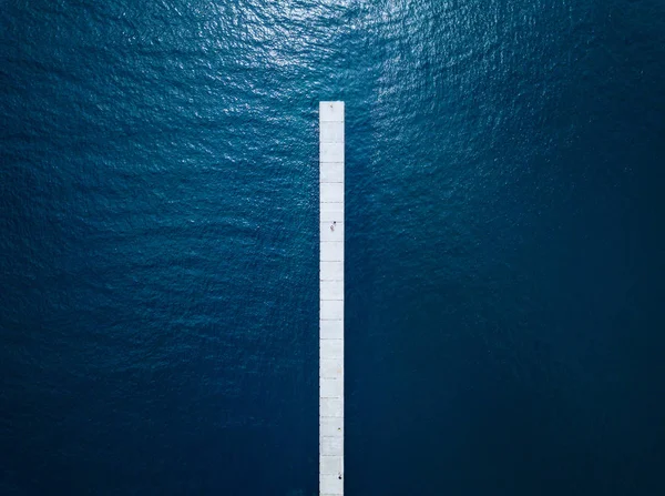 Quebra Mar Mar Azul — Fotografia de Stock