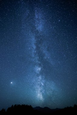 Miky şekilde galaxy ve orman