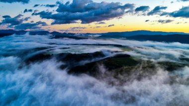 sea of cloud in hokkaido clipart