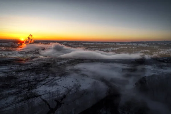 Paisaje Invierno Hokkaido — Foto de Stock