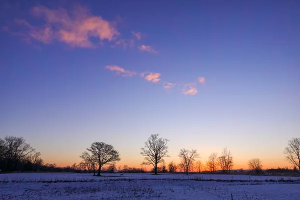 Landschaft Wintermorgen — Stockfoto
