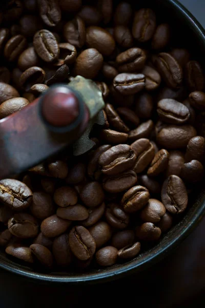 coffee beans and coffee mill