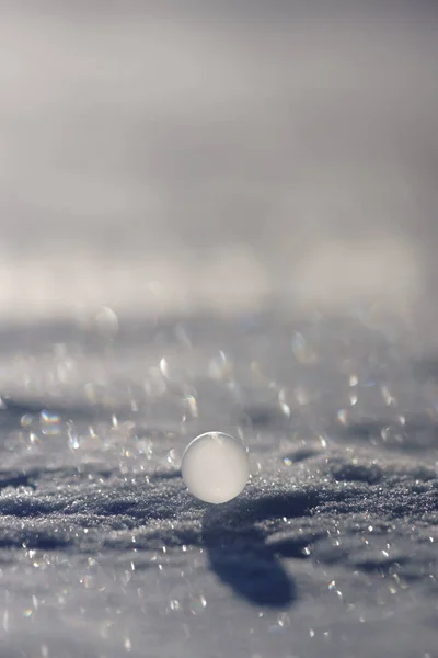 Kışın Donmuş Sabun Köpüğü — Stok fotoğraf