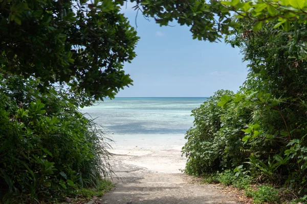 Estrada Para Praia Okinawa — Fotografia de Stock
